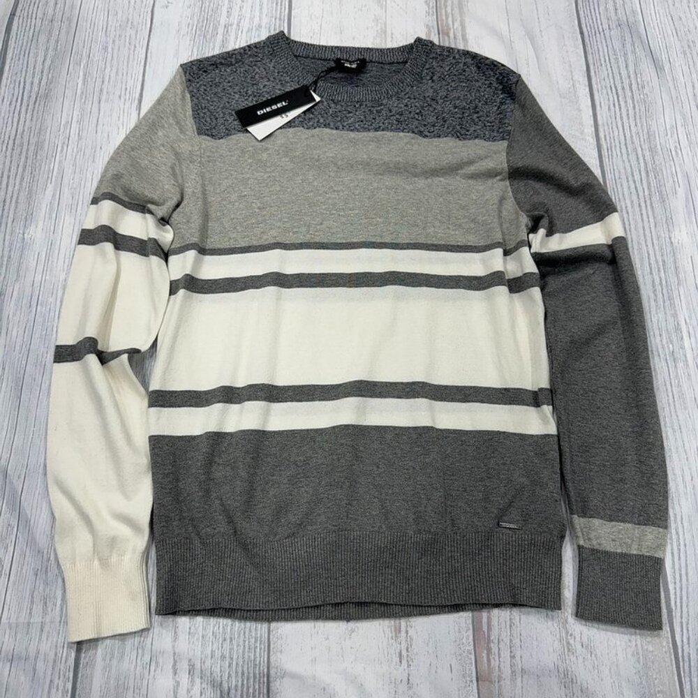 NWT Diesel Crewneck‎ Color Block Sweater L Pullover S-GIR-DIV-P FELPA Mens $128